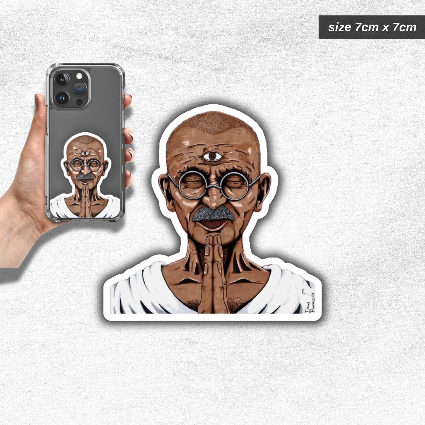 gandhi bapu sticker