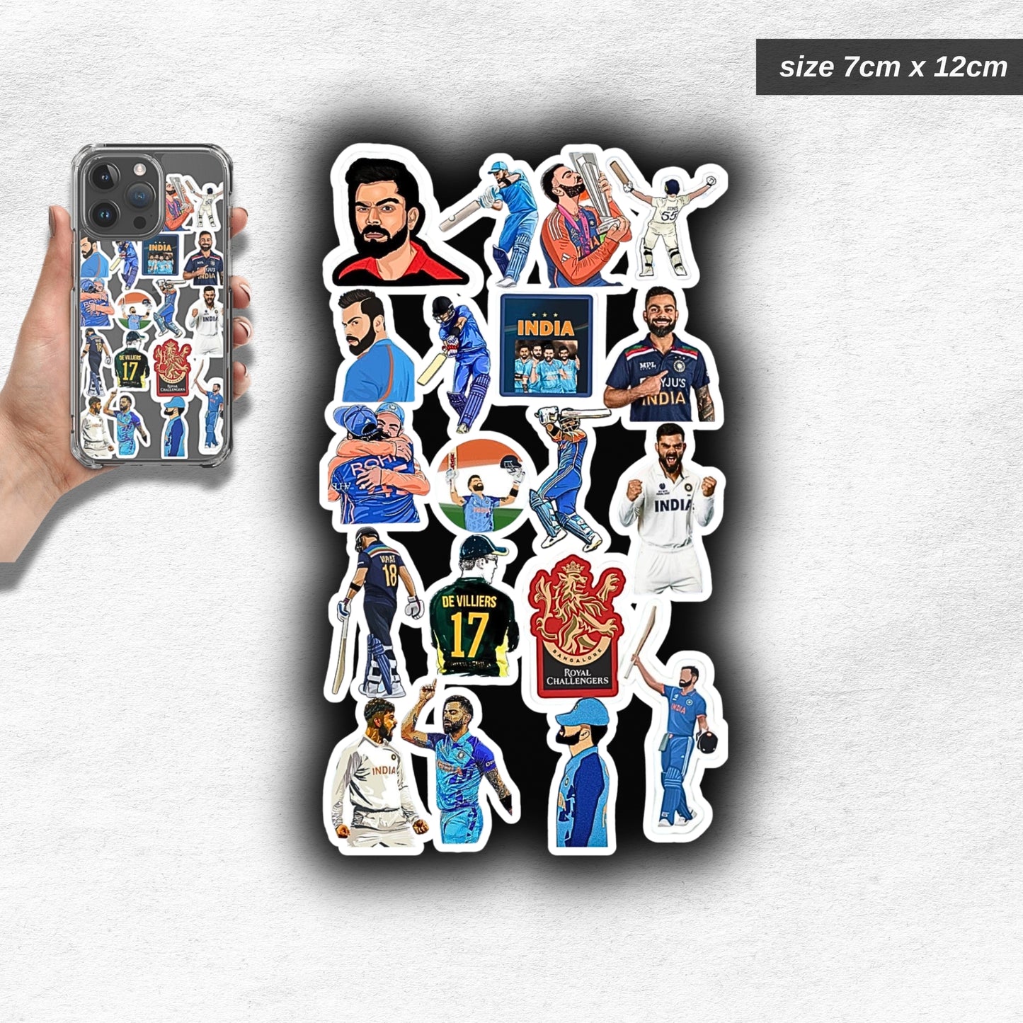 cricketer stickers set