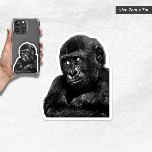monkey thinking sticker