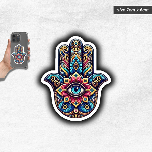 hamsa hand symbol sticker